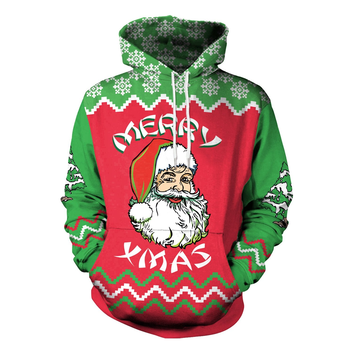 Christmas Hoodies - Santa Claus Cheerful Smile 3D Hoodie