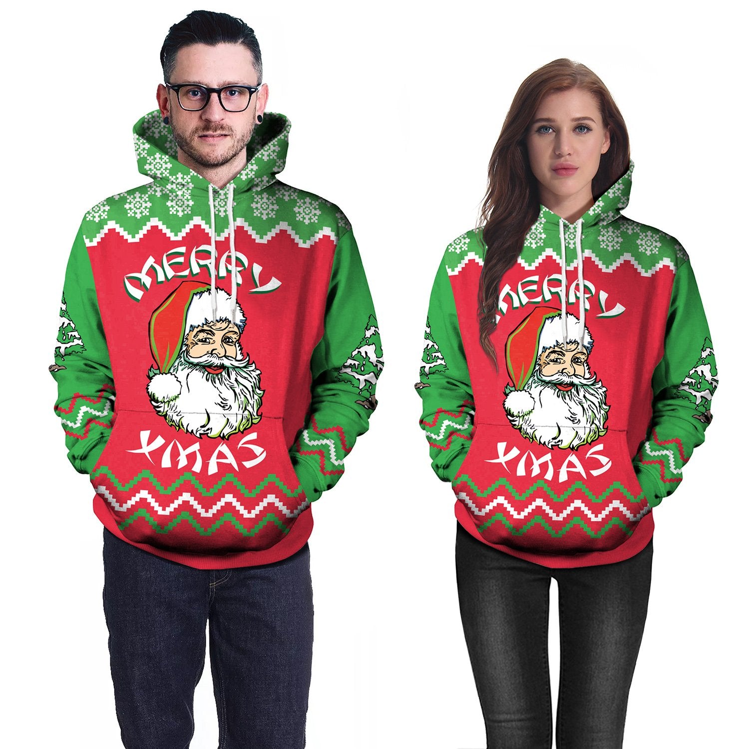 Christmas Hoodies - Santa Claus Cheerful Smile 3D Hoodie