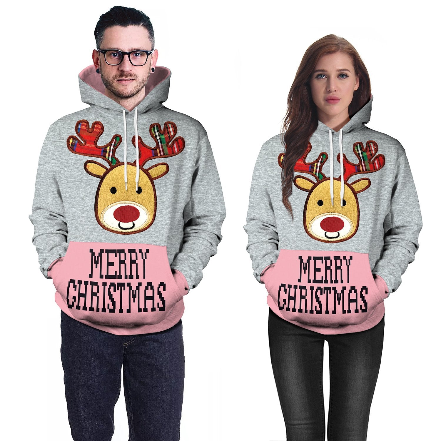 Christmas Hoodies - Christmas Cute Christmas Deer 3D Hoodie