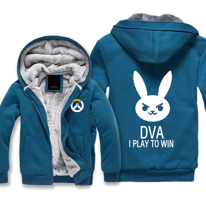 Overwatch DVA Jackets - Zip Up Fleece Black Jacket