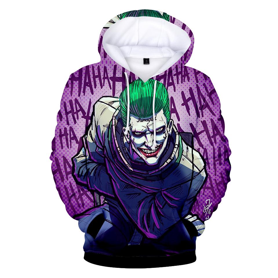 Purple Unisex 3D Print Halloween Horror Pullover Hoodies