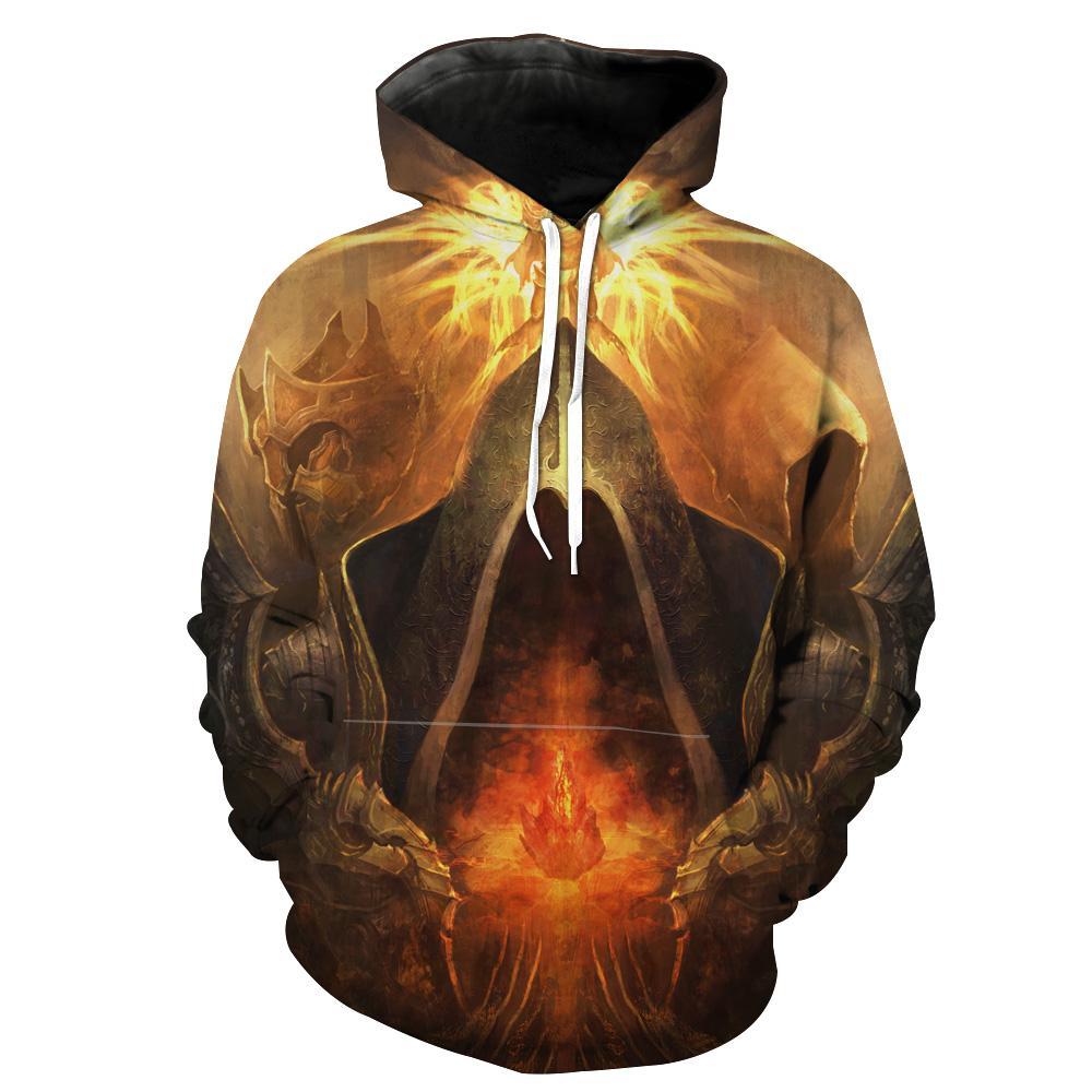 Diablo The Reaper Hoodies - Pullover Yellow Hoodie