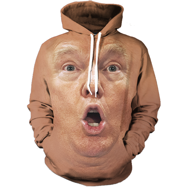 FunnyDonald Trump Hoodies -  Holy Face  Character Pullover Yellow Hoodie