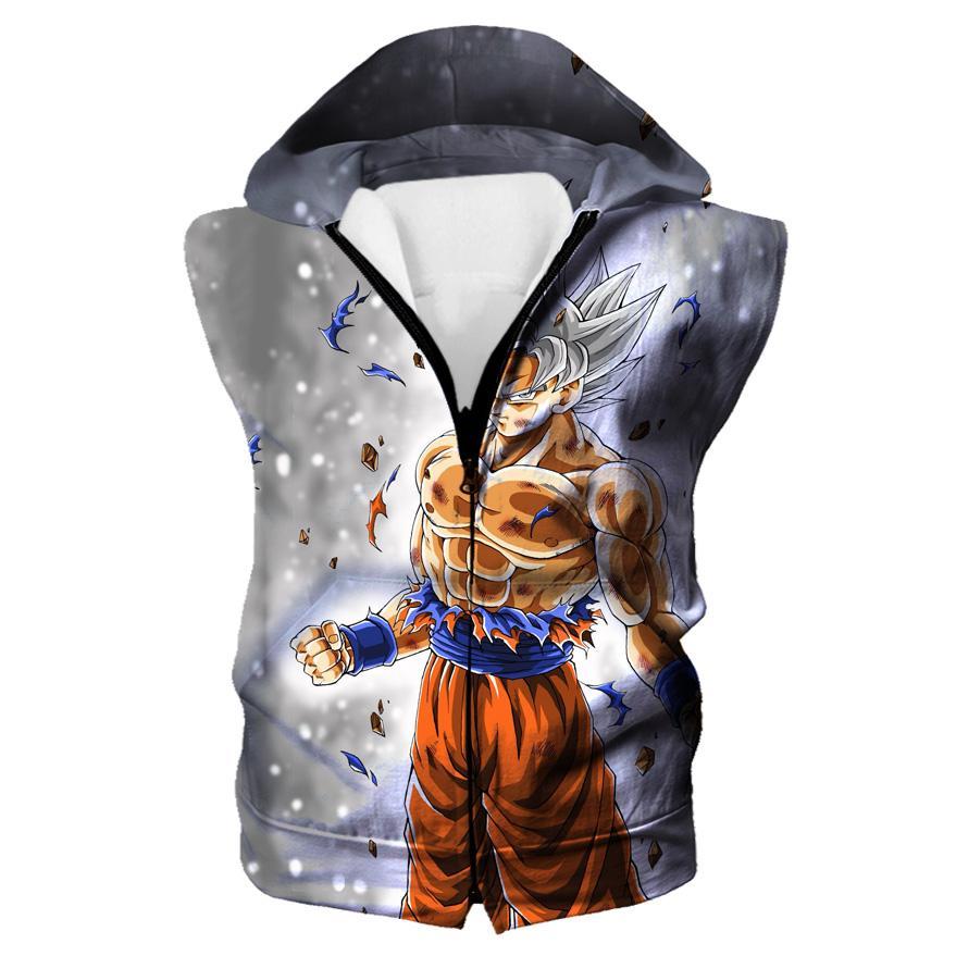 Dragon Ball Z Hoodies - Ultra Instinct Goku Grey Pullover Hoodie