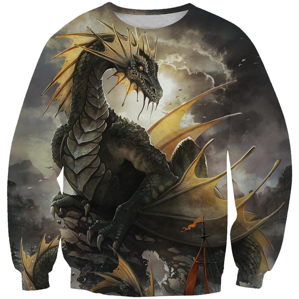 Dragon Hoodies - Green Dragon Fantasy Hoodie