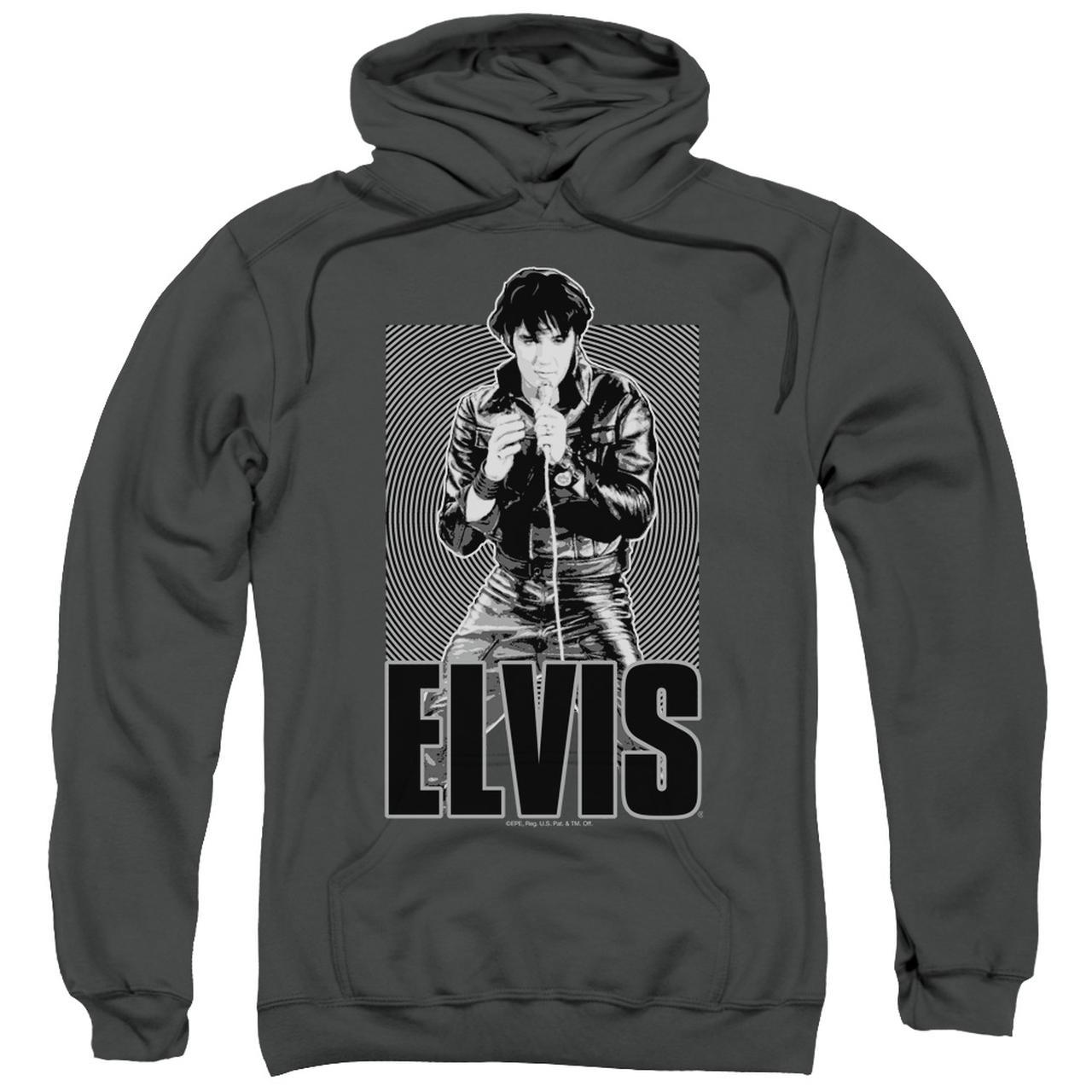 Elvis Presley Hoodies: LEATHER Pull-Over Hoodie