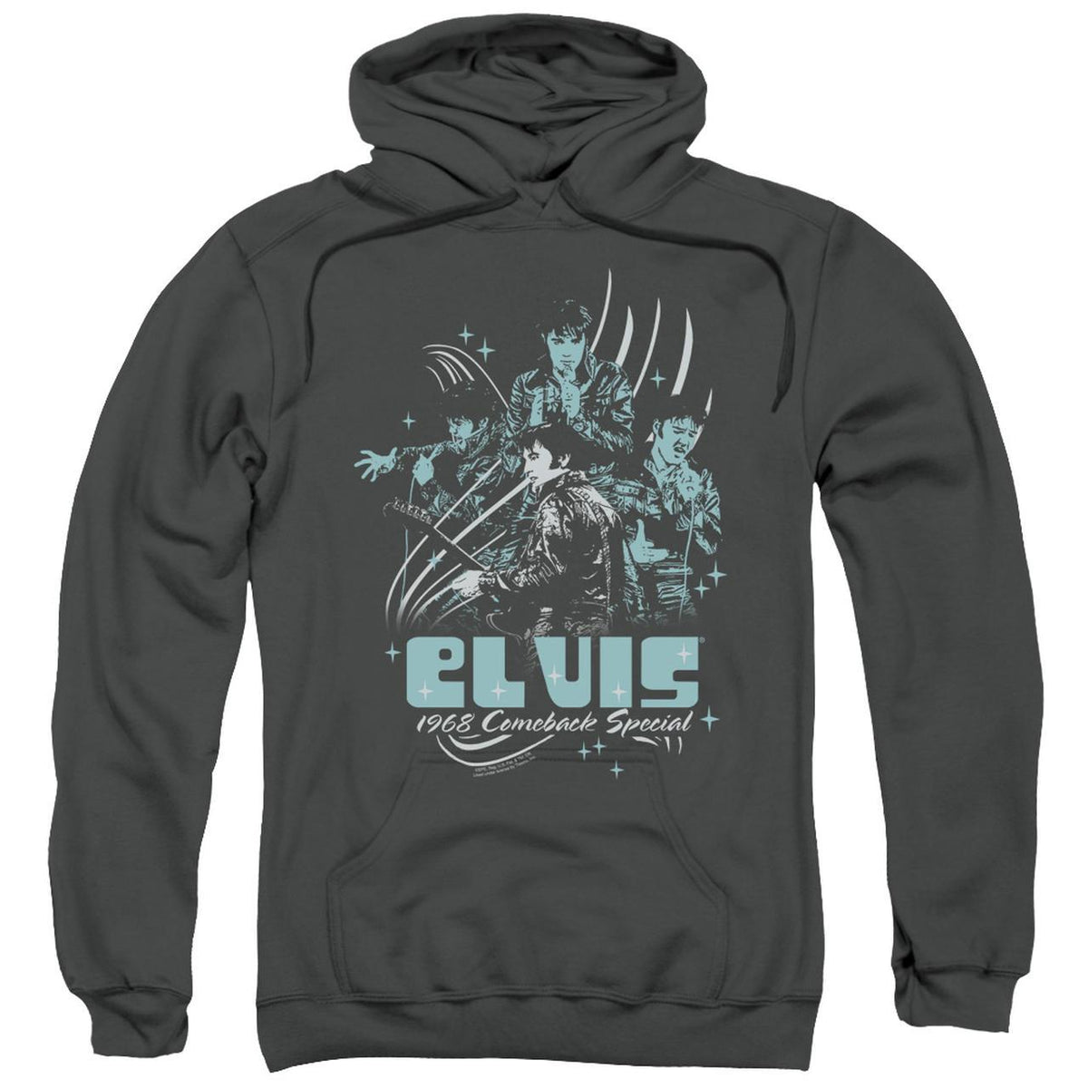 Elvis Presley Hoodies: 68 LEATHER Pull-Over Hoodie