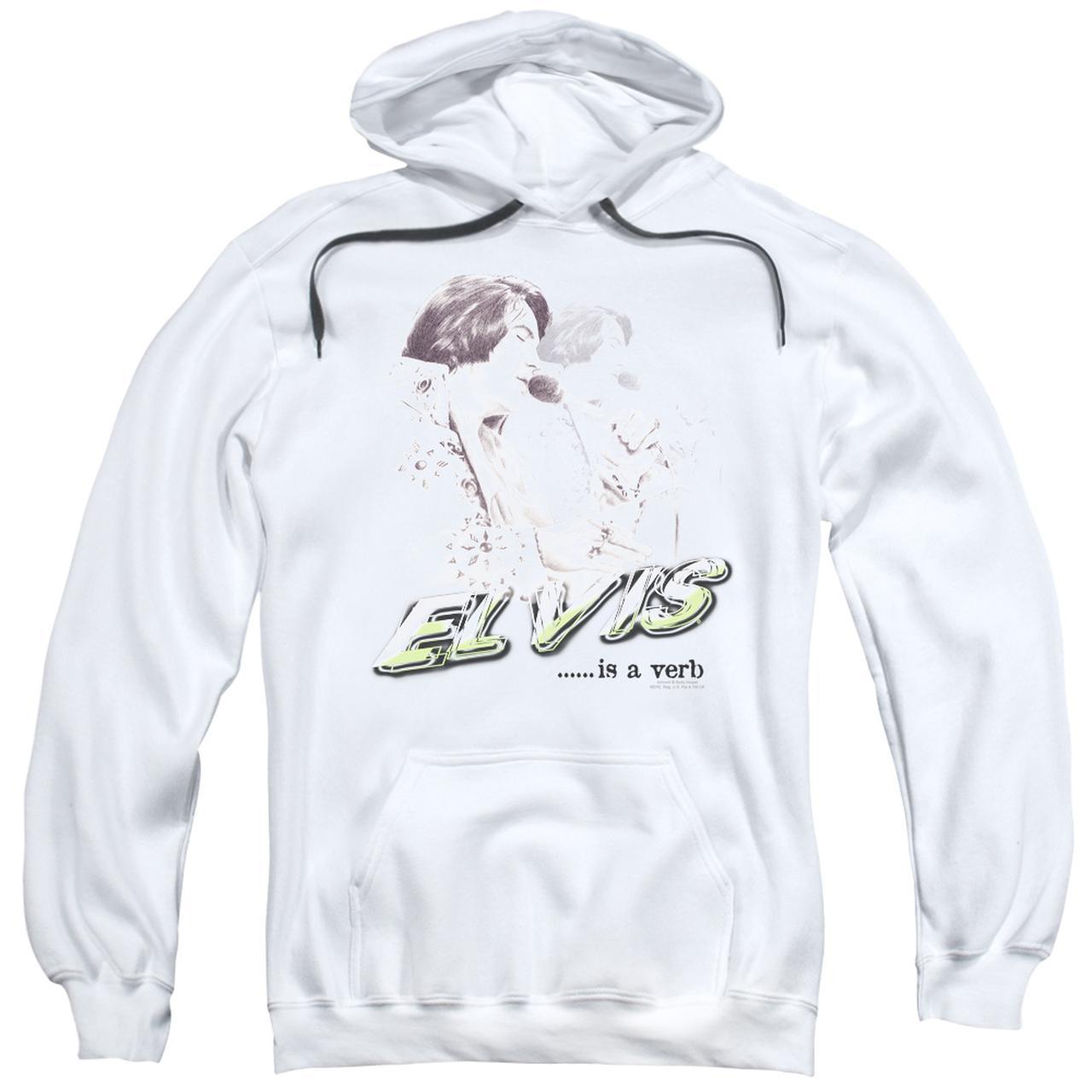 Elvis Presley Hoodies:  ELVIS IS A VERB Pull-Over Hoodie