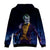 Blue Unisex 3D Print Halloween Horror Pullover Hoodies——Clown in a Suit Pattern