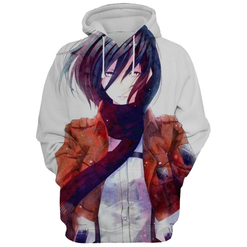 Mikasa Attack On Titan Blood-3D Printed Hoodie