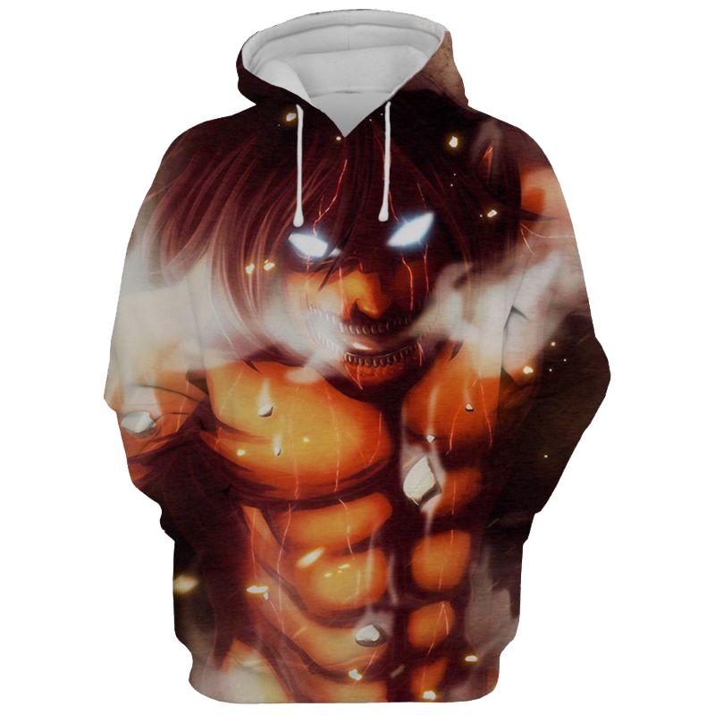 Attack On Titan Eren- 3D Printed Hoodie