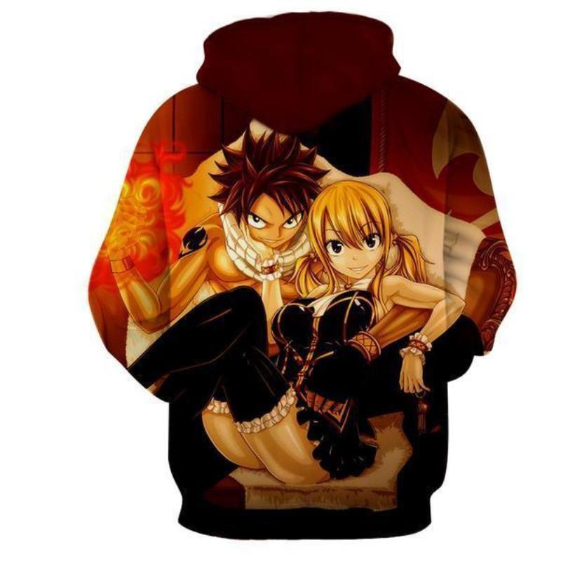 Fairy Tail Natsu And Lucy Sitting 3D Printed Hoodie