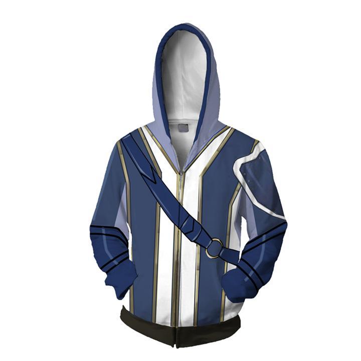 Fire Emblem Hoodies - Zip Up Fire Emblem Awakening Fates Inigo Azur Hoodie