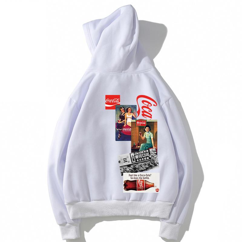 Cola Fleece Hoodies - Solid Color Cola Series Cola Logo Icon Super Cool Fleece Hoodie