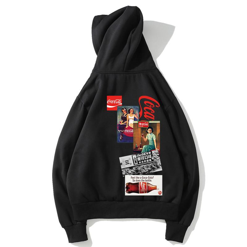 Cola Fleece Hoodies - Solid Color Cola Series Cola Logo Icon Super Cool Fleece Hoodie