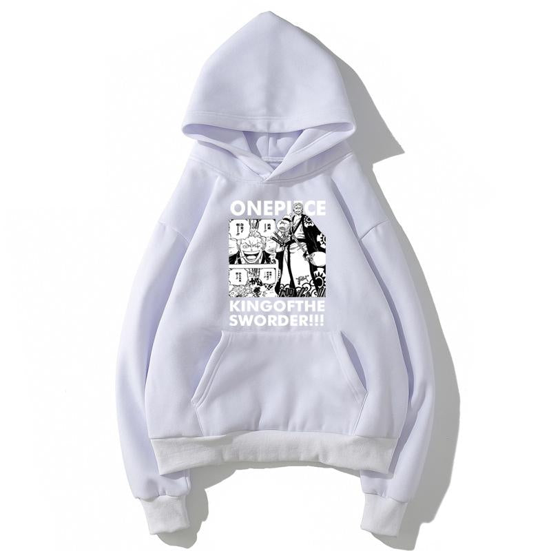 One Piece Fleece Hoodies - Solid Color One Piece Anime Series Harajuku Style Fleece Hoodie