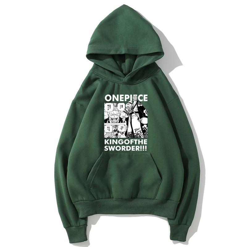 One Piece Fleece Hoodies - Solid Color One Piece Anime Series Harajuku Style Fleece Hoodie