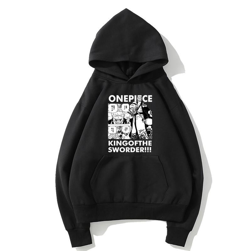 One Piece Fleece Hoodies - Solid Color One Piece Anime Series Harajuku Style Fleece Hoodie