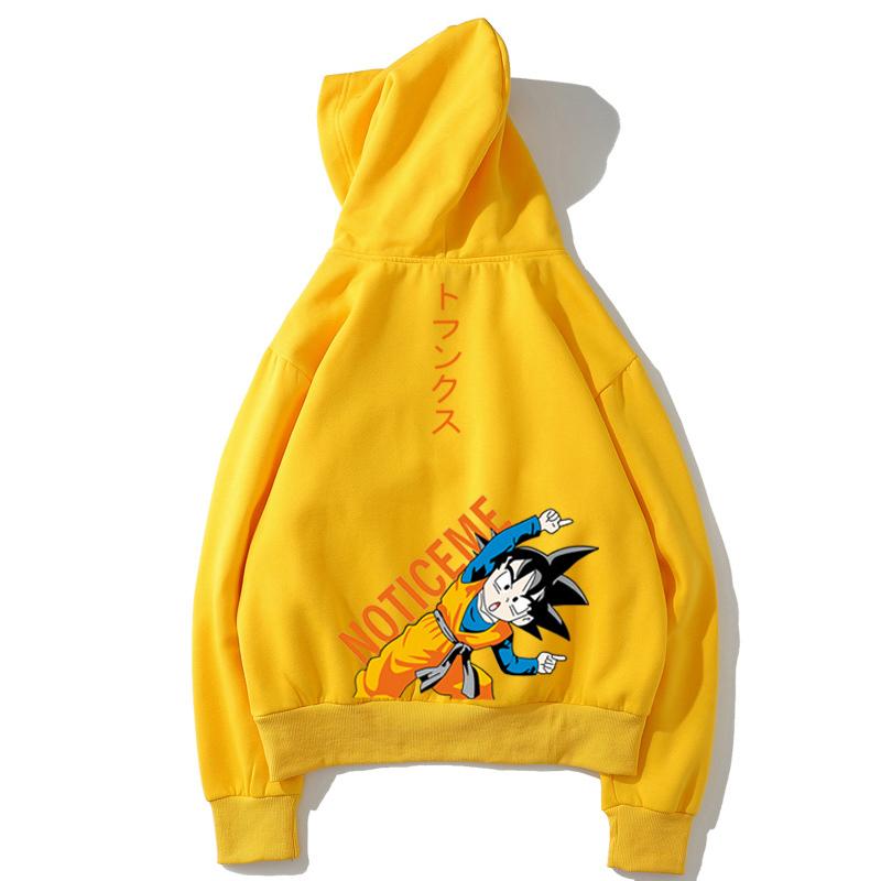 Dragon Ball Fleece Hoodies - Solid Color Dragon Ball Series GoKu Icon Cute Fleece Hoodie