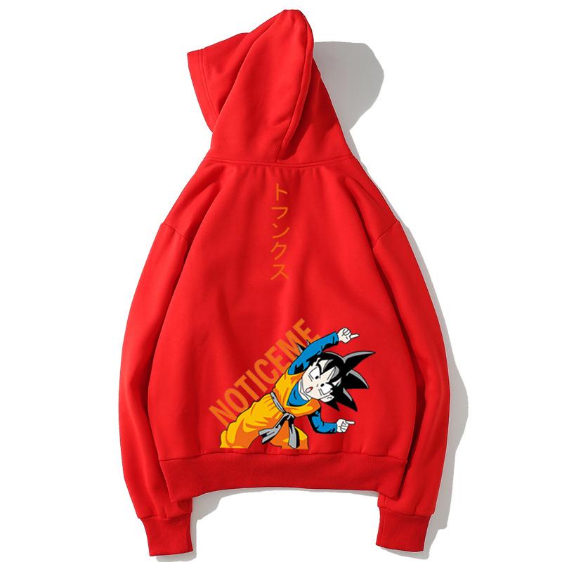 Dragon Ball Fleece Hoodies - Solid Color Dragon Ball Series GoKu Icon Cute Fleece Hoodie
