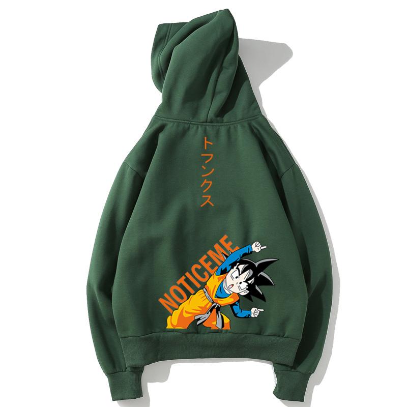 Dragon Ball Fleece Hoodies - Solid Color Dragon Ball Series GoKu Icon Cute Fleece Hoodie