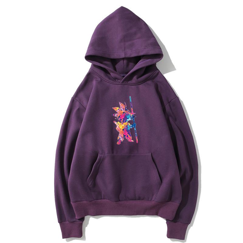 Dragon Ball Fleece Hoodies - Solid Color Dragon Ball Anime Series GoKu Super Cute Fleece Hoodie