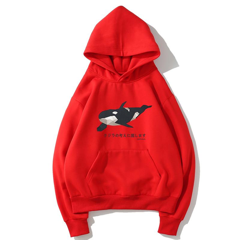 Harajuku Style Fleece Hoodies - Solid Color Harajuku Style Series Chic Fleece Hoodie