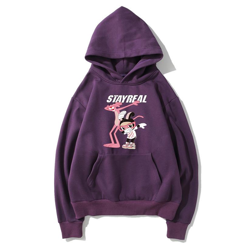 The Pink Panther Fleece Hoodies - Solid Color The Pink Panther Series Cute Fleece Hoodie