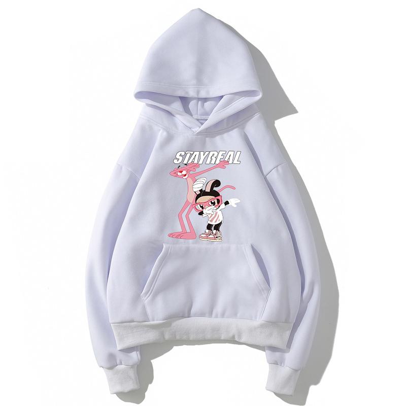 The Pink Panther Fleece Hoodies - Solid Color The Pink Panther Series Cute Fleece Hoodie