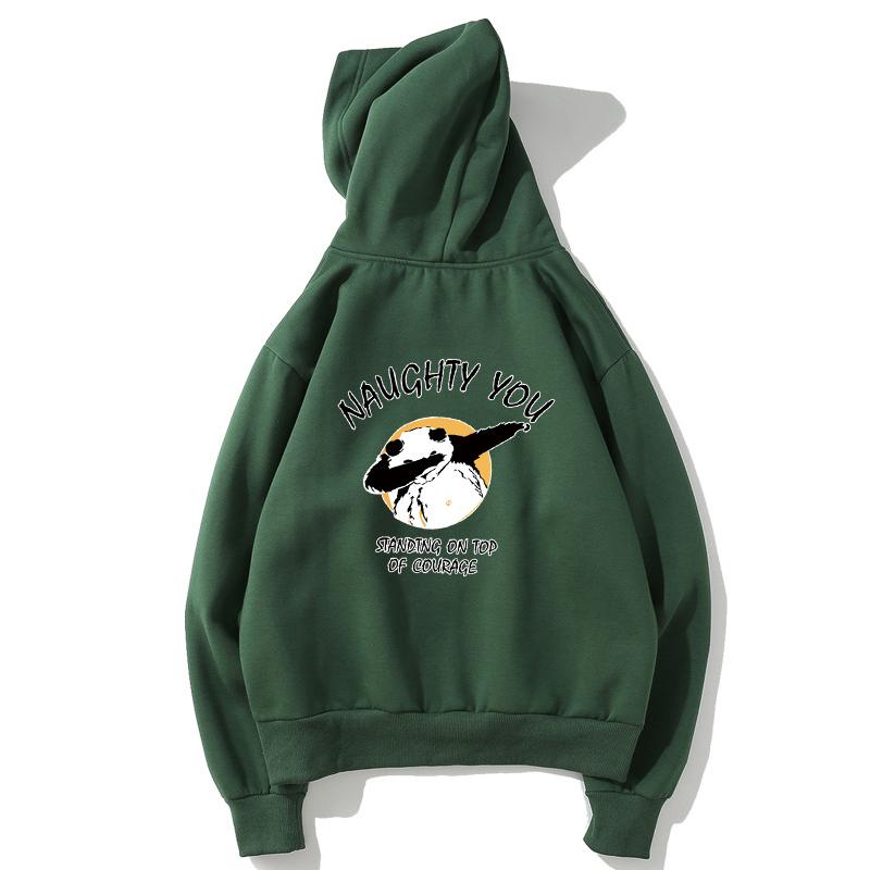 Hip-Hop Fleece Hoodies - Solid Color Hip-Hop Series Panda Super Cute Fleece Hoodie