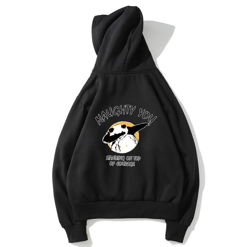 Hip-Hop Fleece Hoodies - Solid Color Hip-Hop Series Panda Super Cute Fleece Hoodie
