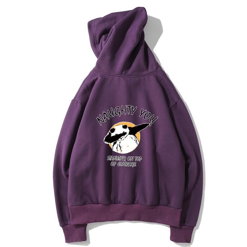 Hip-Hop Fleece Hoodies - Solid Color Hip-Hop Series Panda Super Cute Fleece Hoodie