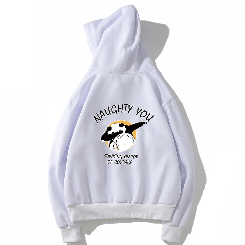 Hip-Hop Fleece Hoodies - Solid Color Hip-Hop Series Panda Super Cute Fleece Hoodie