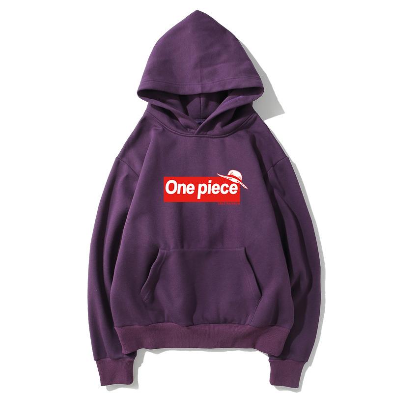 One Piece Fleece Hoodies - Solid Color One Piece Series One Piece Icon Fleece Hoodie