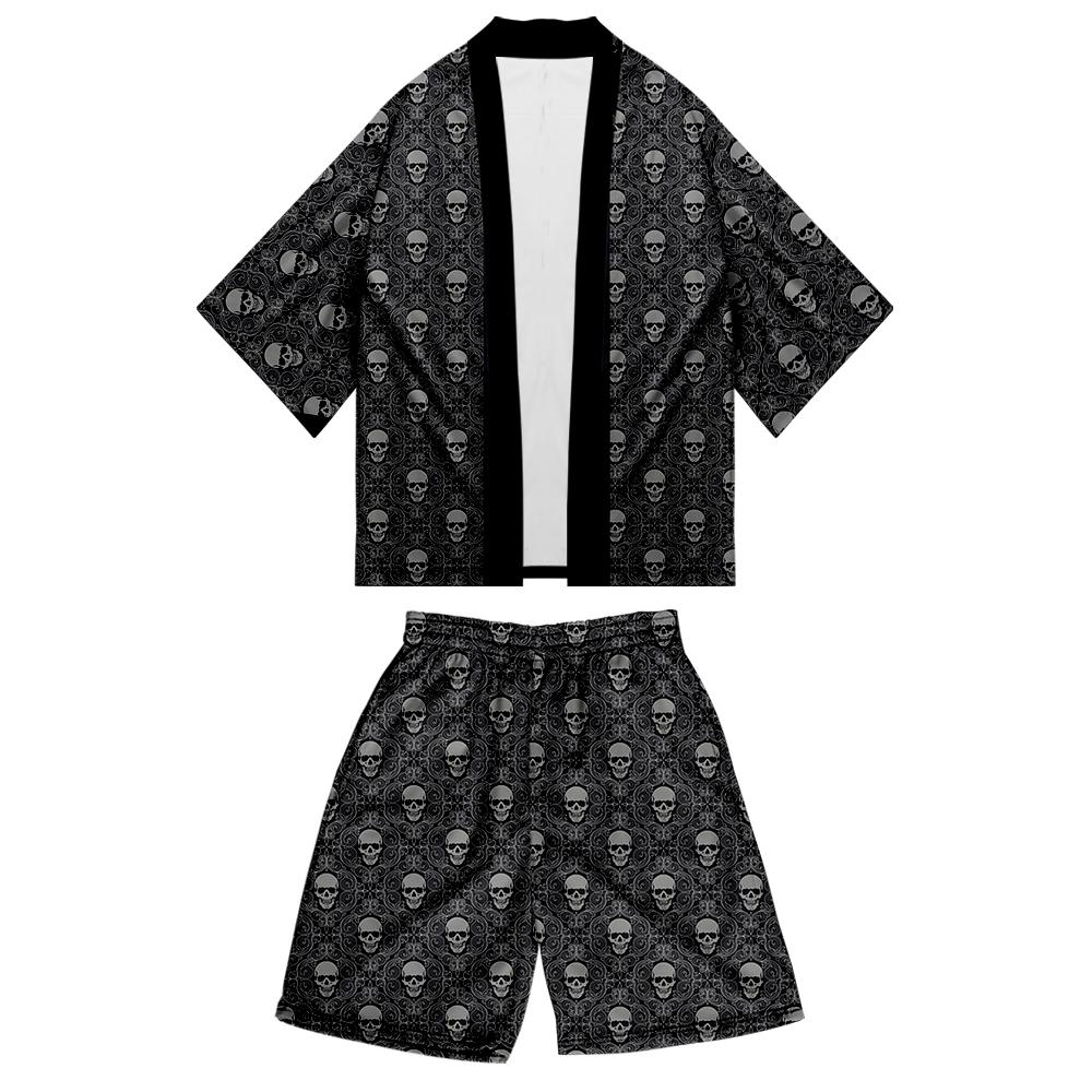 Kimono Harajuku Japan Style Cardigan Outwear Sets for Men
