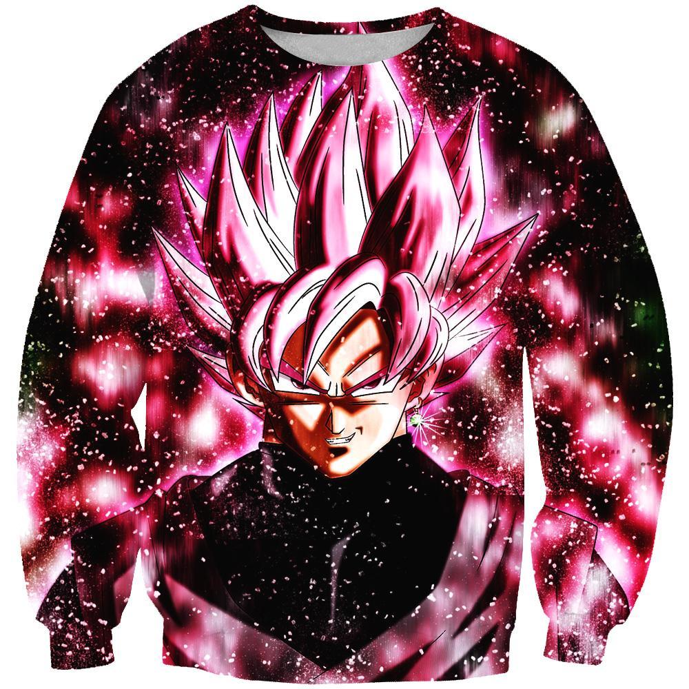 Dragon Ball Goku Hoodies - Super Saiyan Rose Pullover Red Hoodie