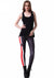 Solid Color stripe Cheshire Red And White Leggings