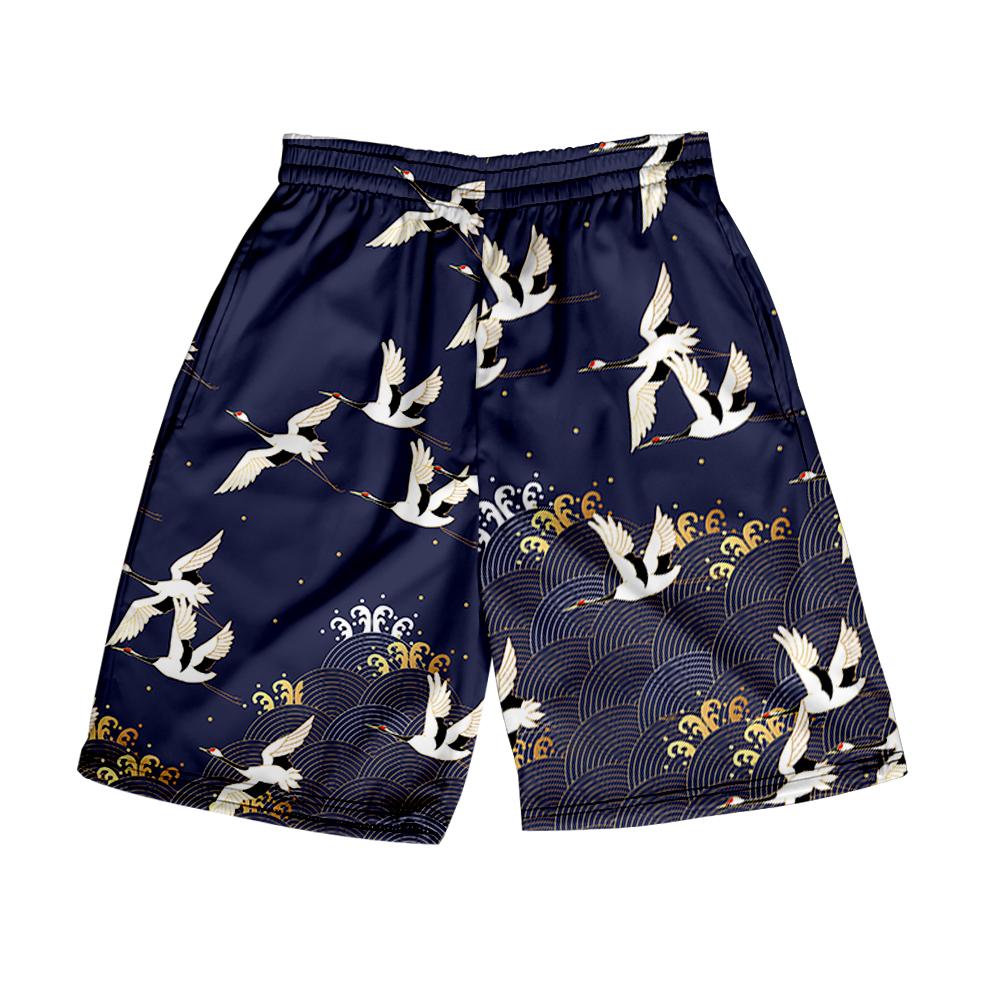 Men&#39;s Printed Shorts——Fashion Casual Harajuku Japan Style Beach Shorts