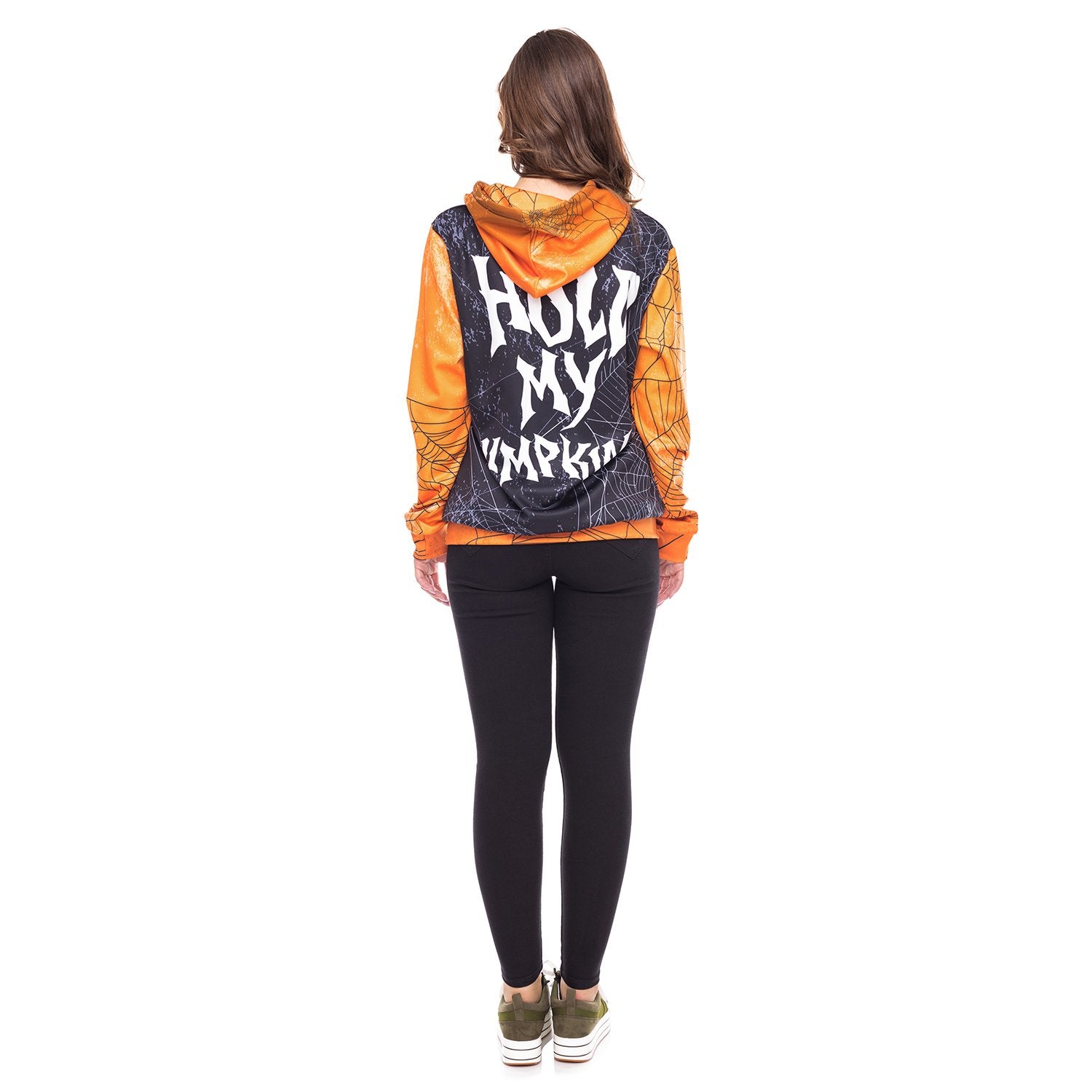 Halloween scary pumpkin hand hoodie