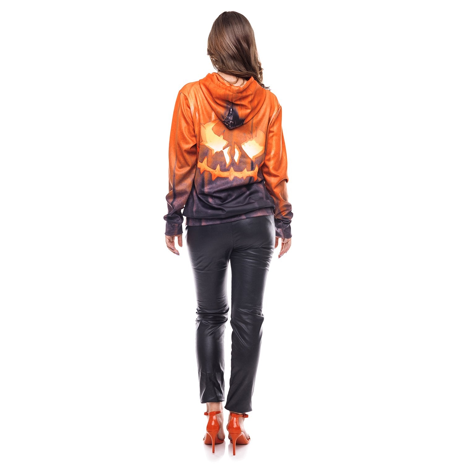 Halloween scary pumpkin lamp hoodie