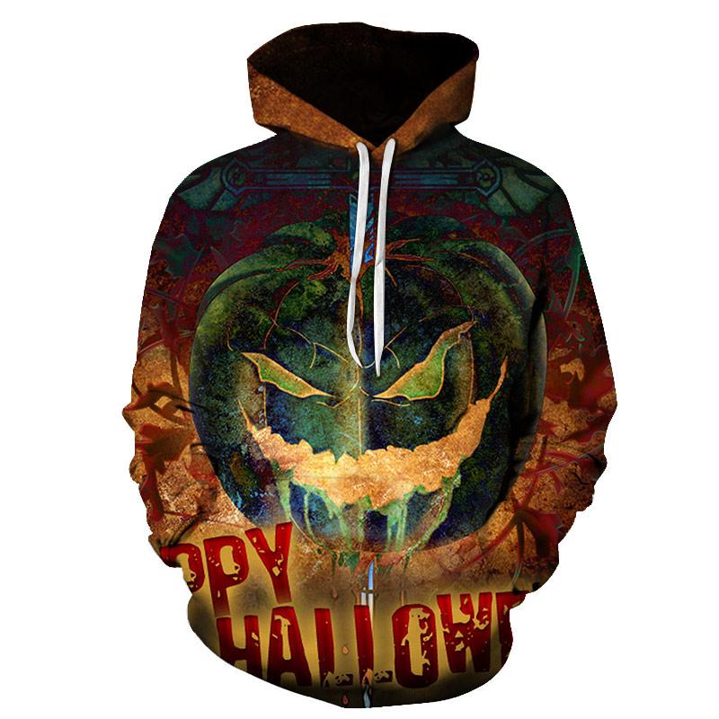 Halloween Ghost Pumpkin Lamp 3D Printed Hoodie