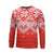 Christmas Sweatshirts - Happy Christmas Snowflake Striped Pattern Red 3D Sweatshirt