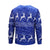 Christmas Sweatshirts - Cute Christmas Deer Striped Pattern Icon Blue 3D Sweatshirt