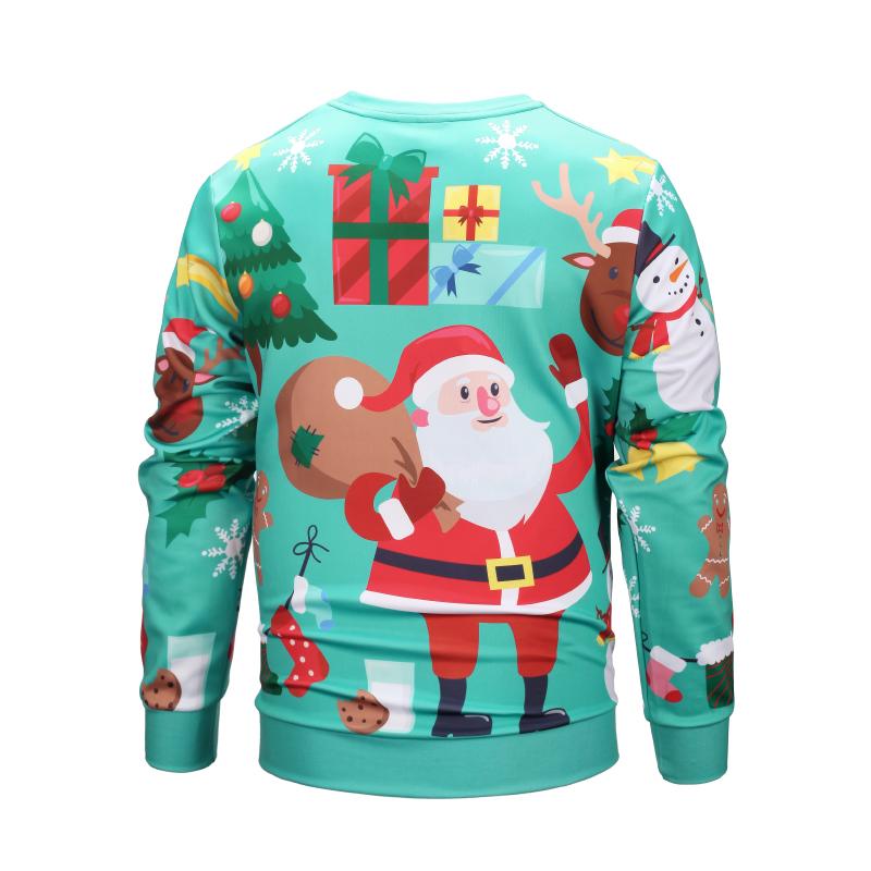 Christmas Sweatshirts - Cute Cartoon Style Santa Icon 3D Sweatshirt