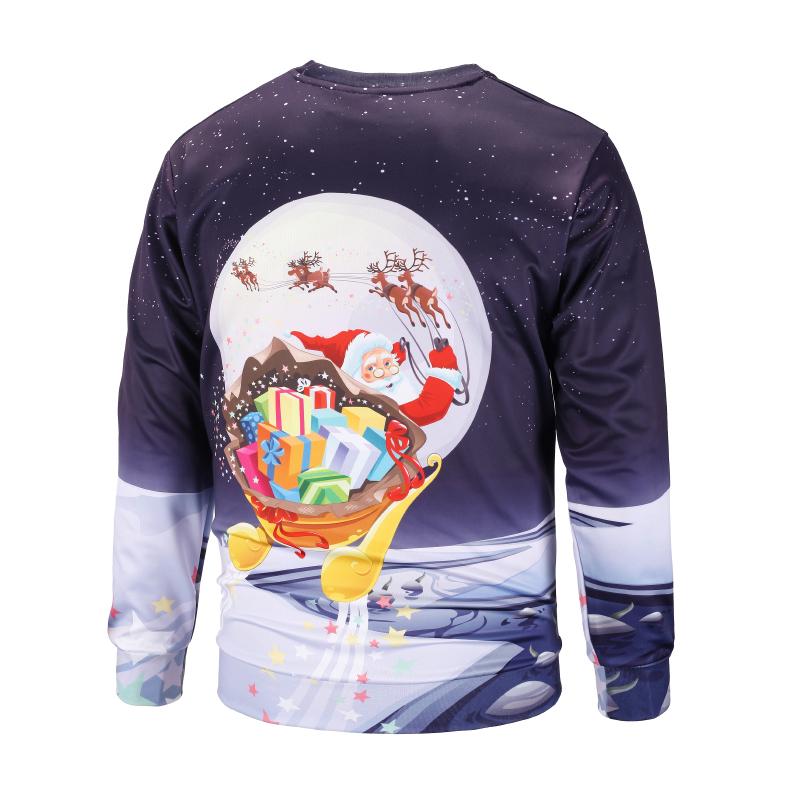 Christmas Sweatshirts - Cute Santa Striped Pattern 3D Sweatshirt