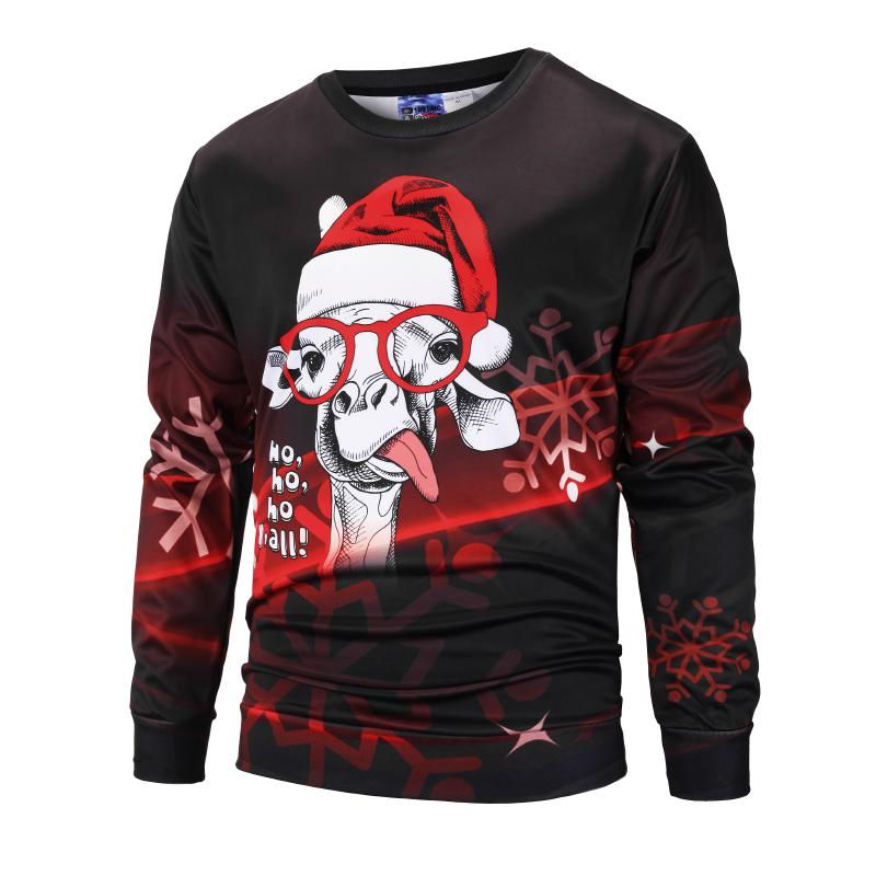 Christmas Sweatshirts - Cool Christmas Snowflake Deer Icon 3D Sweatshirt