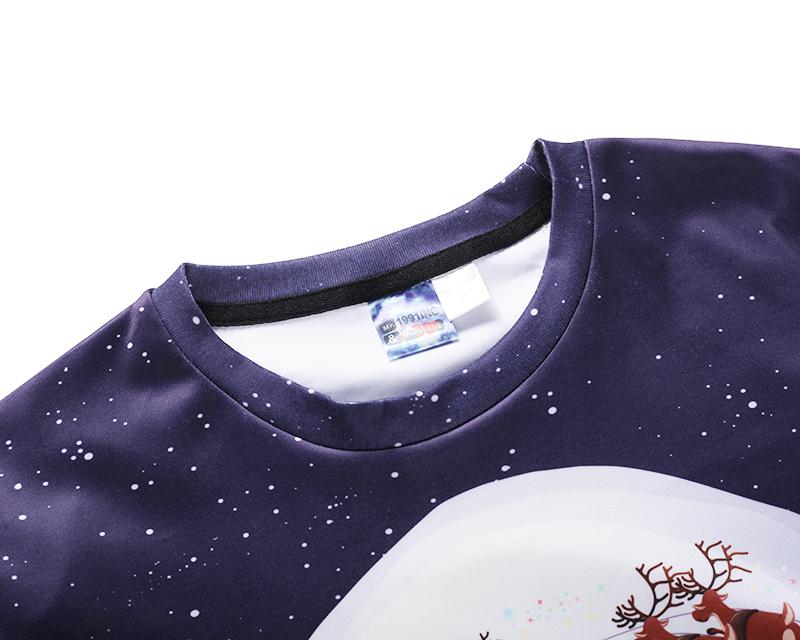 Christmas Sweatshirts - Cute Santa Striped Pattern 3D Sweatshirt