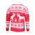 Christmas Sweatshirts - Cool Christmas Deer Striped Pattern Icon Red 3D Sweatshirt