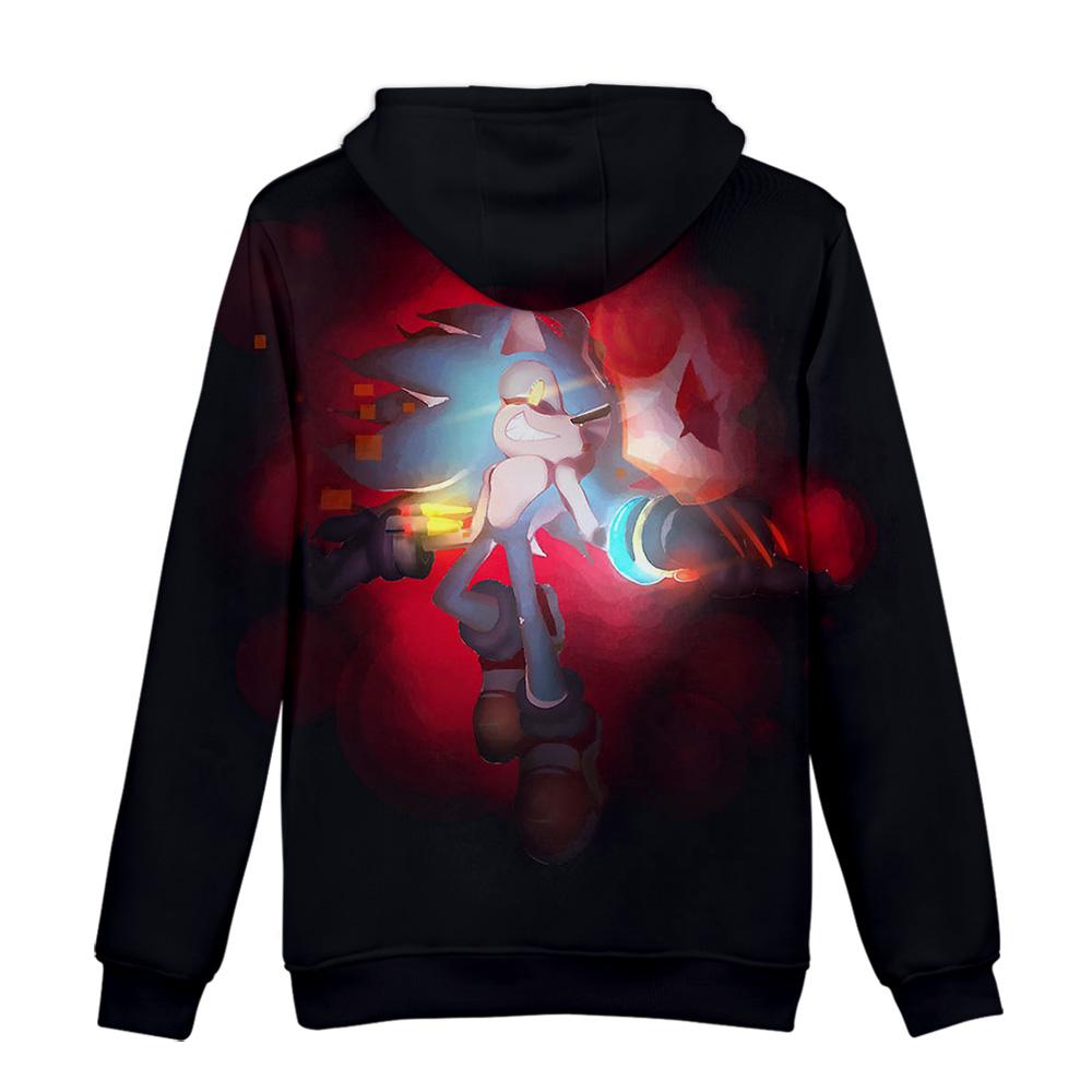 Sonic Mania Hoodie —— Black and Red Sonic Hoodie