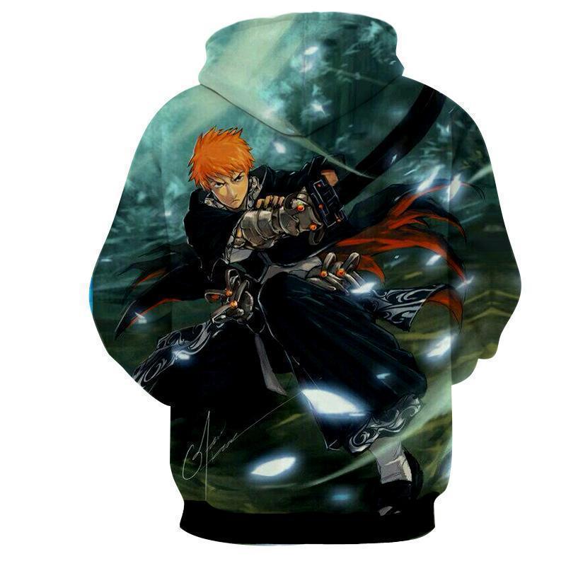 Bleach Ichigo Kurosaki Shinigami Bankai 3D Hoodie